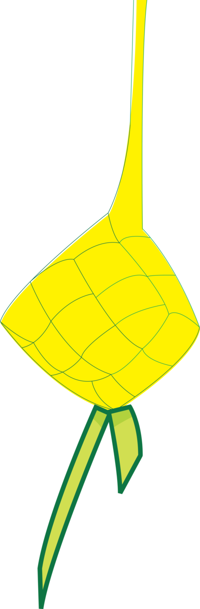 Transparent Eid al Fitr Angle Line Yellow for ketupat for Eid Al Fitr