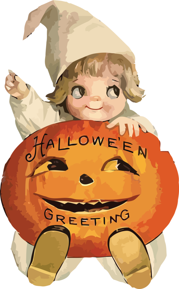 Transparent Halloween Halloween card Jack-o'-lantern Greeting card for Happy Halloween for Halloween
