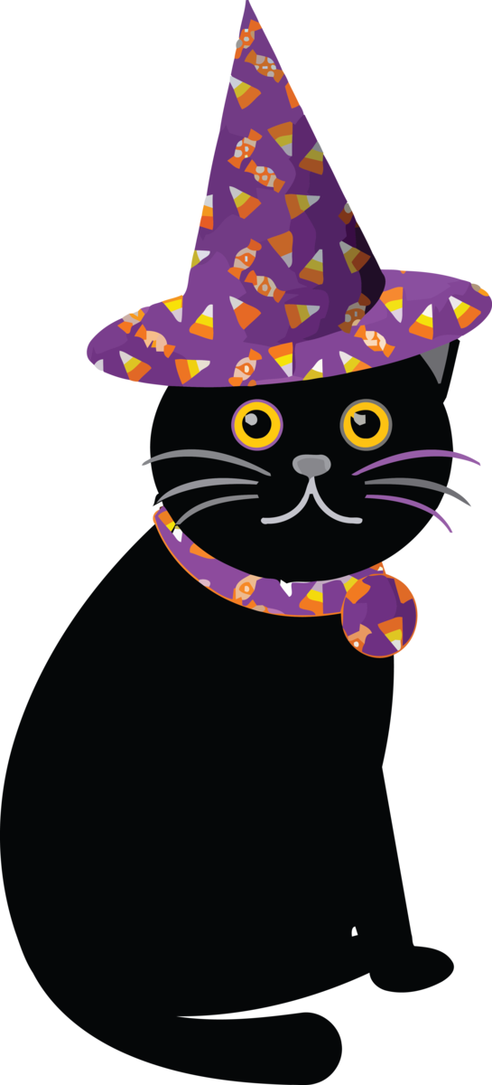 Transparent Halloween T-shirt Black cat Cat for Black Cats for Halloween
