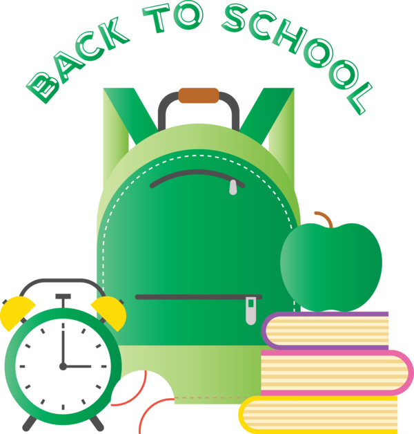 Transparent Back to School Green Cartoon Meter for Welcome Back to School for Back To School