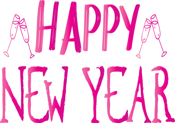 Transparent New Year Logo Shoe Font for Happy New Year 2021 for New Year