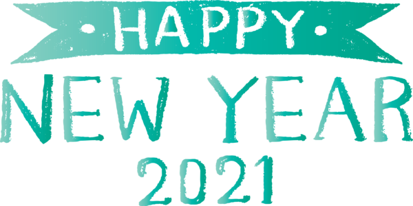 Transparent New Year Logo Font Design for Happy New Year 2021 for New Year