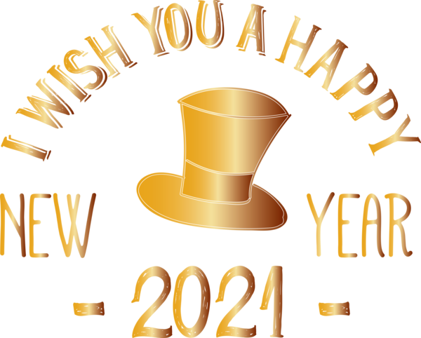 Transparent New Year Logo Meter Line for Happy New Year 2021 for New Year