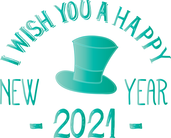 Transparent New Year Logo Design Green for Happy New Year 2021 for New Year