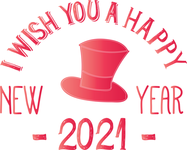 Transparent New Year Logo Meter Line for Happy New Year 2021 for New Year