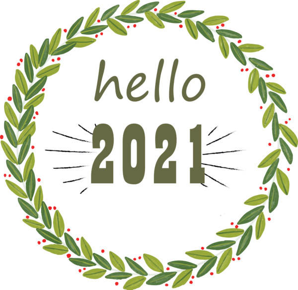 Transparent New Year Christmas tree New Year Christmas Day for Welcome 2021 for New Year
