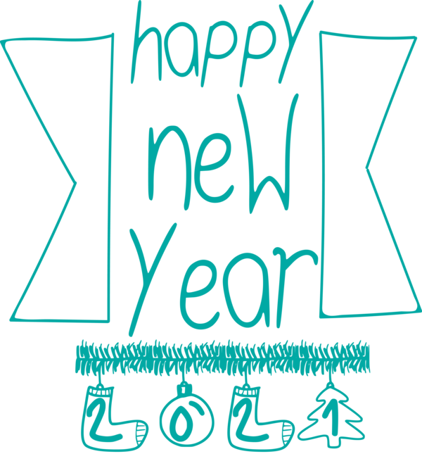 Transparent New Year Logo Angle Line for Happy New Year 2021 for New Year