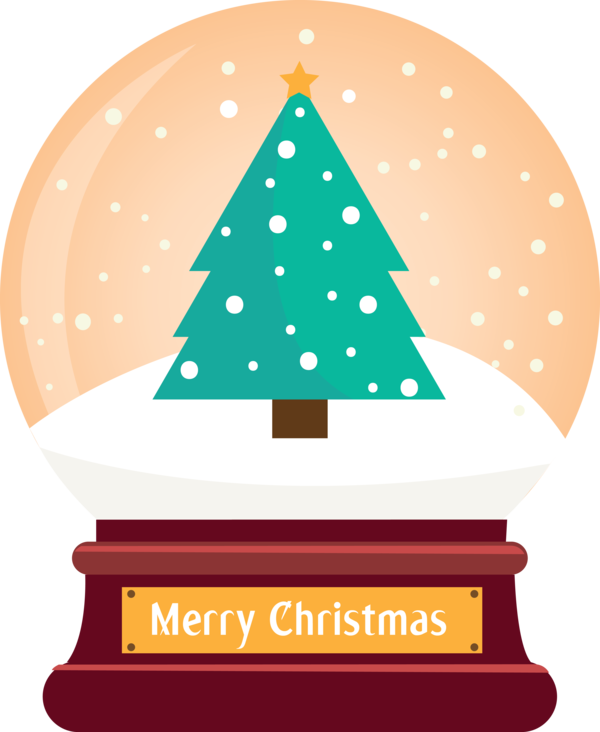 Transparent Christmas Christmas tree Icon Text for Snow Globe for Christmas