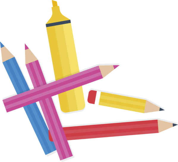 Transparent Back to School Pencil Writing implement Angle for Back to School Supplies for Back To School