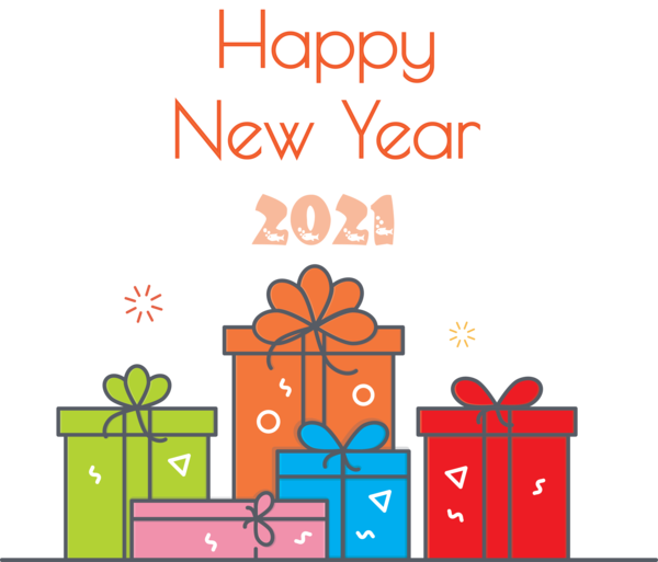 Transparent New Year Christmas Day Style Drawing for Happy New Year 2021 for New Year
