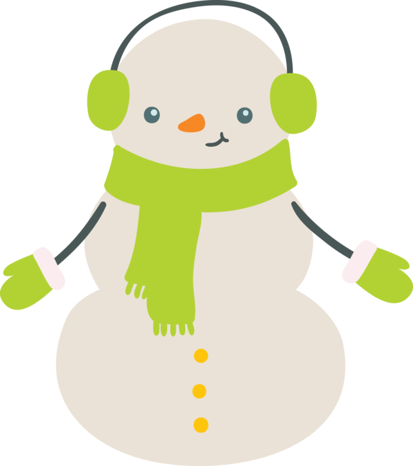 Transparent Christmas Character Green Meter for Snowman for Christmas