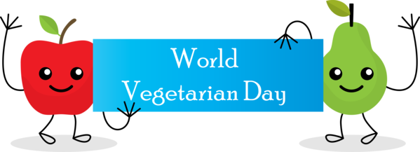 Transparent World Vegetarian Day Design Logo Text for Vegetarian Day for World Vegetarian Day
