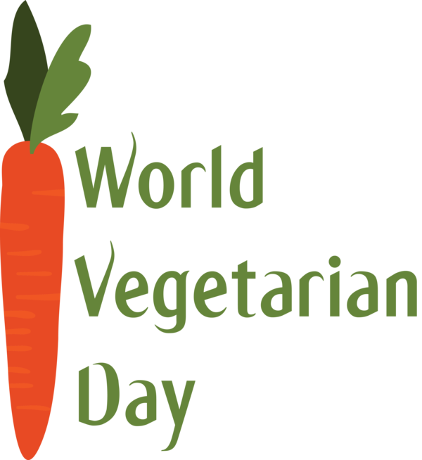 Transparent World Vegetarian Day Logo Font Natural foods for Vegetarian Day for World Vegetarian Day