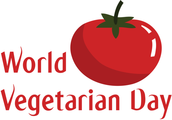 Transparent World Vegetarian Day Tomato Logo Superfood for Vegetarian Day for World Vegetarian Day