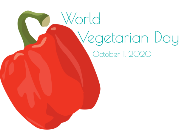 Transparent World Vegetarian Day Peppers Bell pepper Peperoncino for Vegetarian Day for World Vegetarian Day