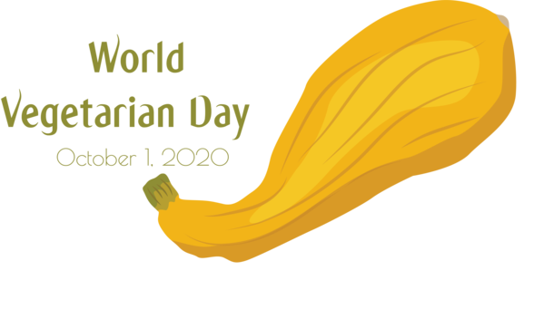 Transparent World Vegetarian Day Banana Commodity Yellow for Vegetarian Day for World Vegetarian Day