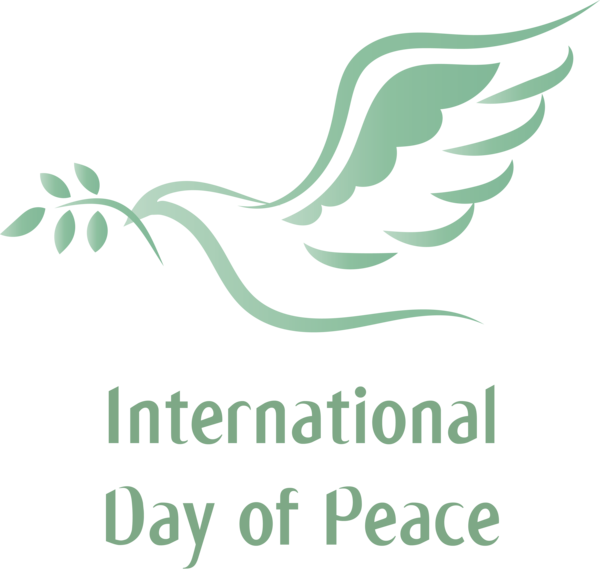 Transparent International Day of Peace Leaf Plant stem Logo for World Peace Day for International Day Of Peace