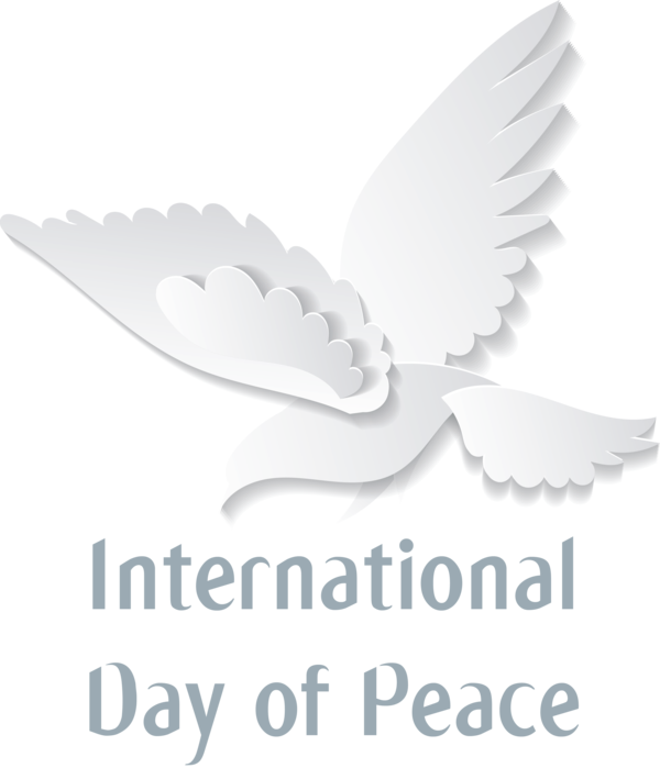 Transparent International Day of Peace Font Meter Black and white for World Peace Day for International Day Of Peace