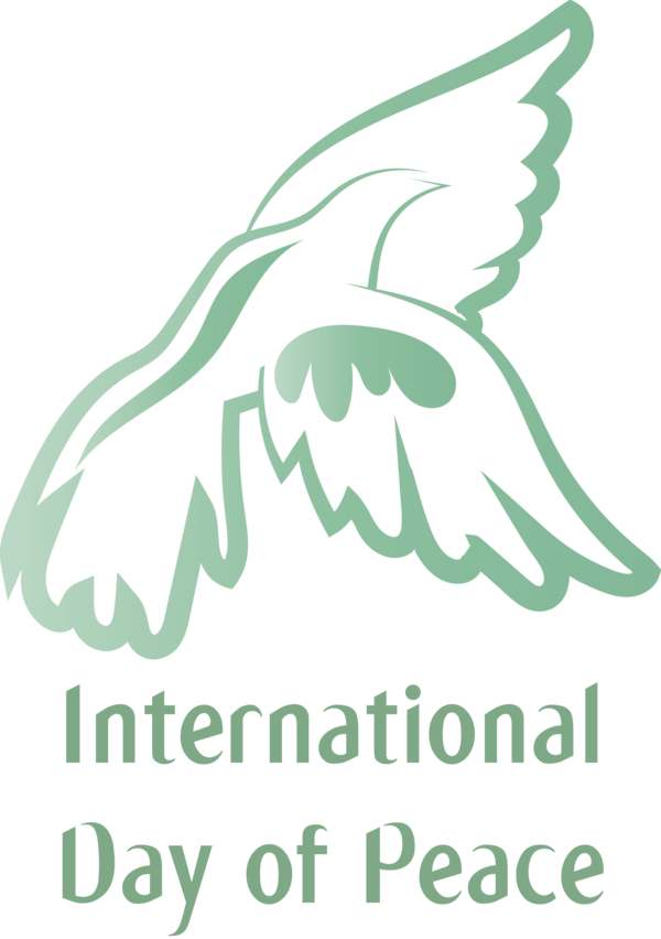 Transparent International Day of Peace Leaf Logo Green for World Peace Day for International Day Of Peace