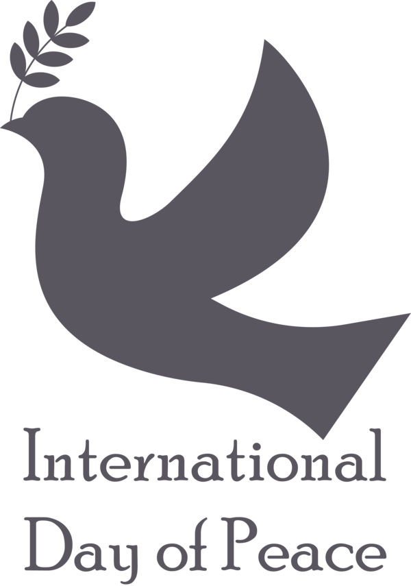 Transparent International Day of Peace Logo Beak Font for World Peace Day for International Day Of Peace