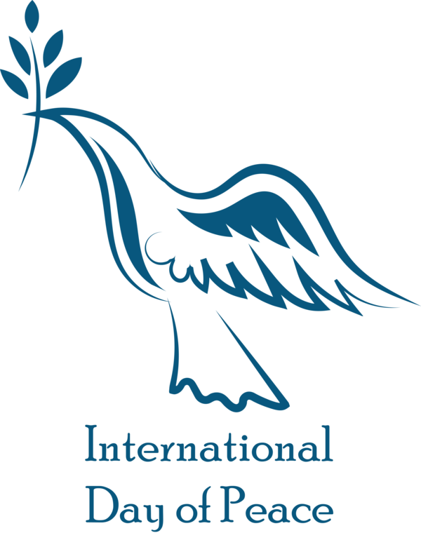 Transparent International Day of Peace Beak Line art Black and white for World Peace Day for International Day Of Peace
