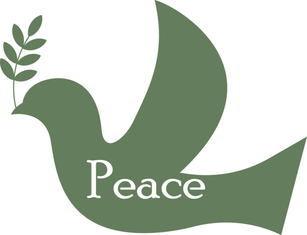 Transparent International Day of Peace Leaf Logo Font for World Peace Day for International Day Of Peace