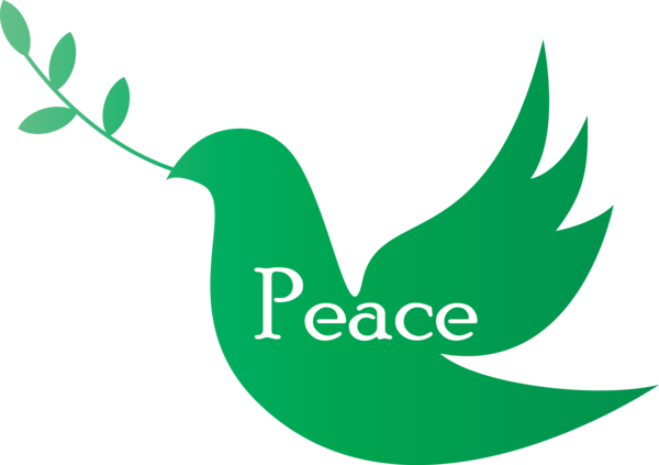 Transparent International Day of Peace Logo Leaf Plant stem for World Peace Day for International Day Of Peace