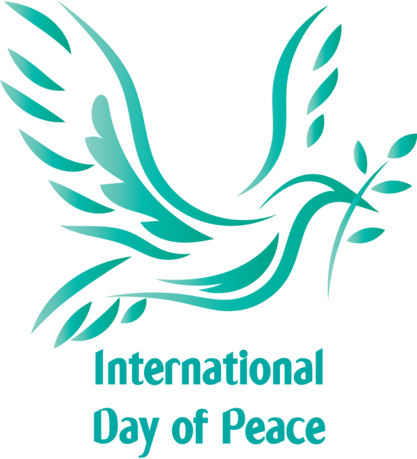 Transparent International Day of Peace Leaf Meter Line art for World Peace Day for International Day Of Peace