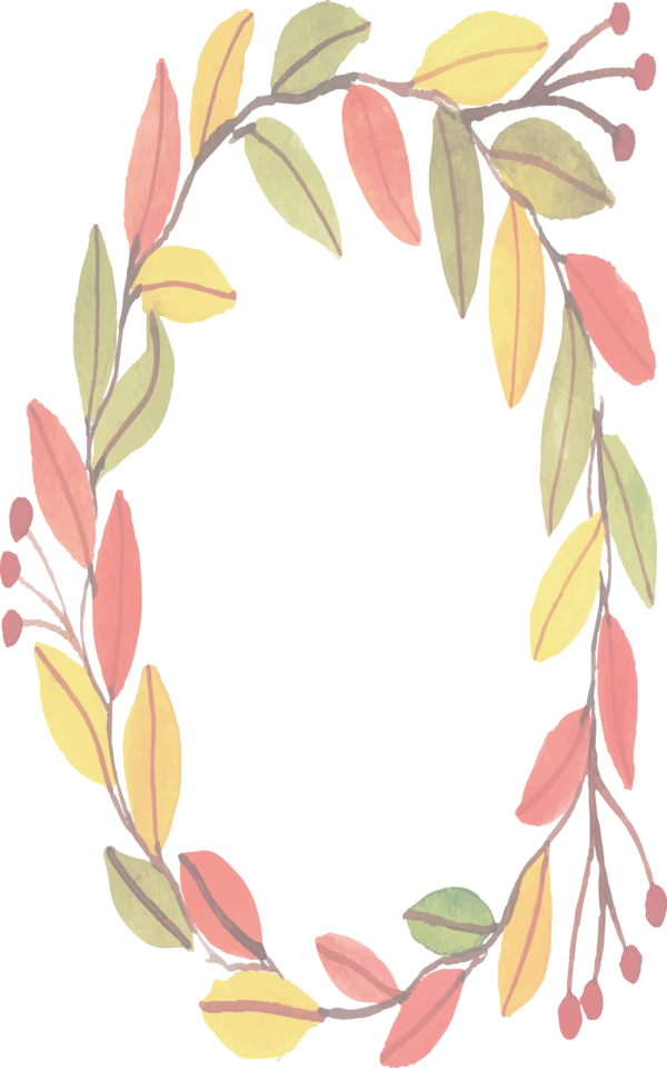 Transparent Thanksgiving Floral design Picture frame Pattern for Fall Leaves for Thanksgiving