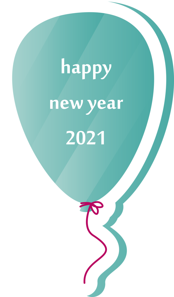 Transparent New Year Logo Font Balloon for Happy New Year for New Year