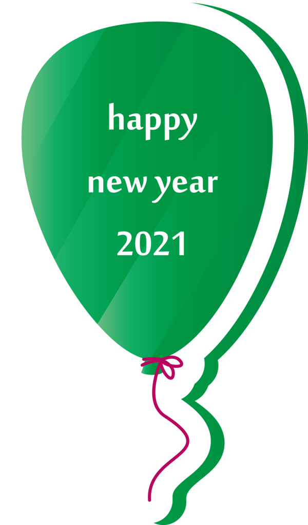 Transparent New Year Balloon Logo Green for Happy New Year for New Year
