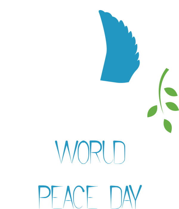Transparent International Day of Peace Logo Font Green for World Peace Day for International Day Of Peace