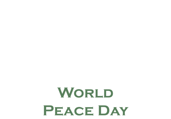 Transparent International Day of Peace Logo Roewe Font for World Peace Day for International Day Of Peace