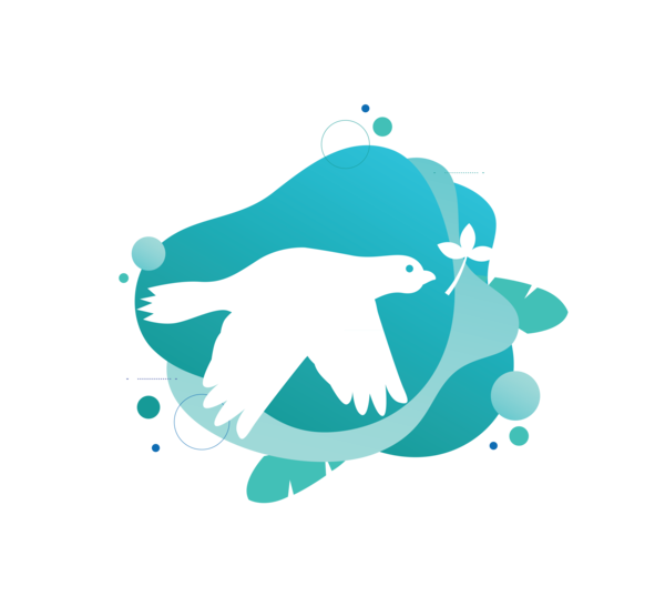 Transparent International Day of Peace Aqua M  Logo for World Peace Day for International Day Of Peace