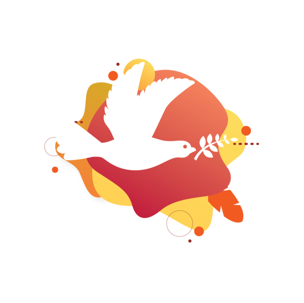 Transparent International Day of Peace Logo Water bird Beak for World Peace Day for International Day Of Peace
