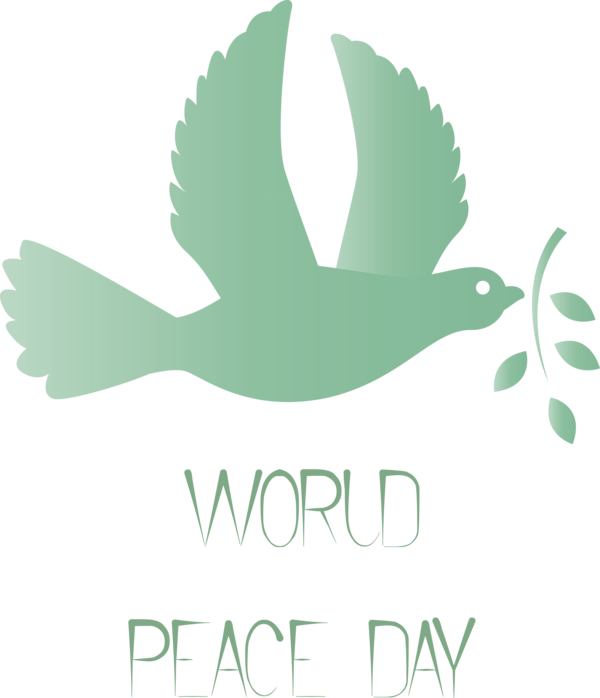 Transparent International Day of Peace Beak Birds Logo for World Peace Day for International Day Of Peace