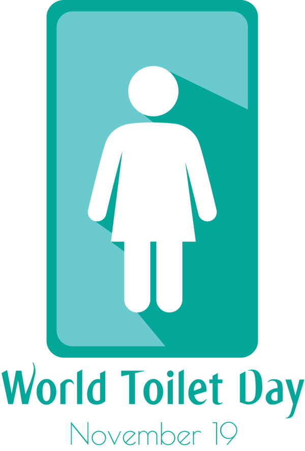 Transparent World Toilet Day Logo Font Line for Toilet Day for World Toilet Day