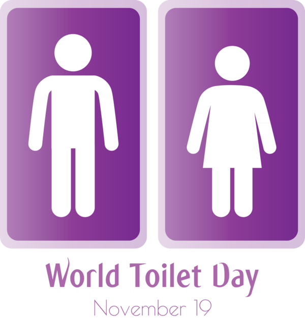 Transparent World Toilet Day Gender symbol Femininity Symbol for Toilet Day for World Toilet Day