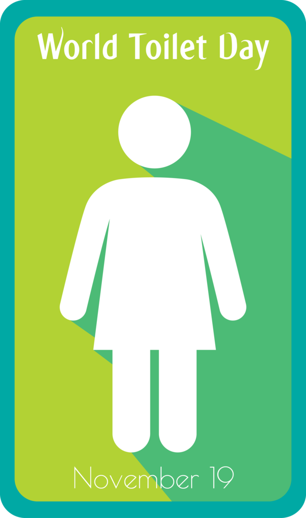 Transparent World Toilet Day Logo Font Green for Toilet Day for World Toilet Day