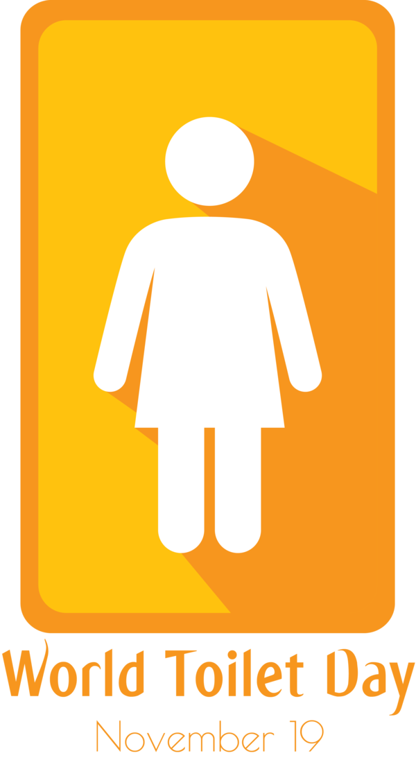 Transparent World Toilet Day Logo Yellow Line for Toilet Day for World Toilet Day