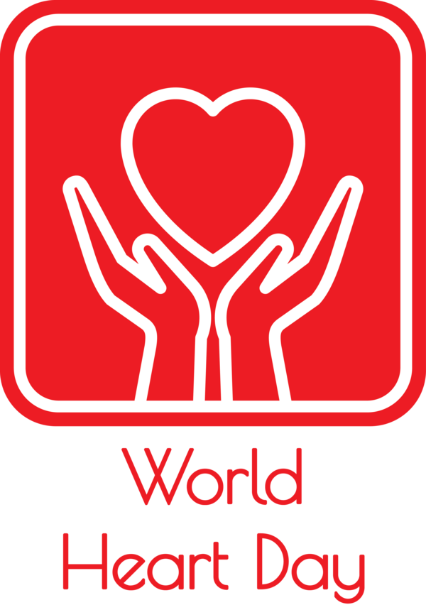 Transparent World Heart Day Logo Line Valentine's Day for Heart Day for World Heart Day