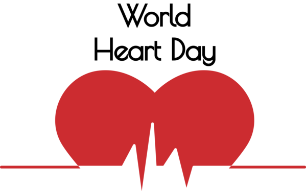 Transparent World Heart Day Logo Font Valentine's Day for Heart Day for World Heart Day