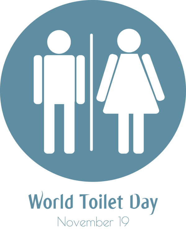 Transparent World Toilet Day Public toilet Gender symbol Toilet for Toilet Day for World Toilet Day