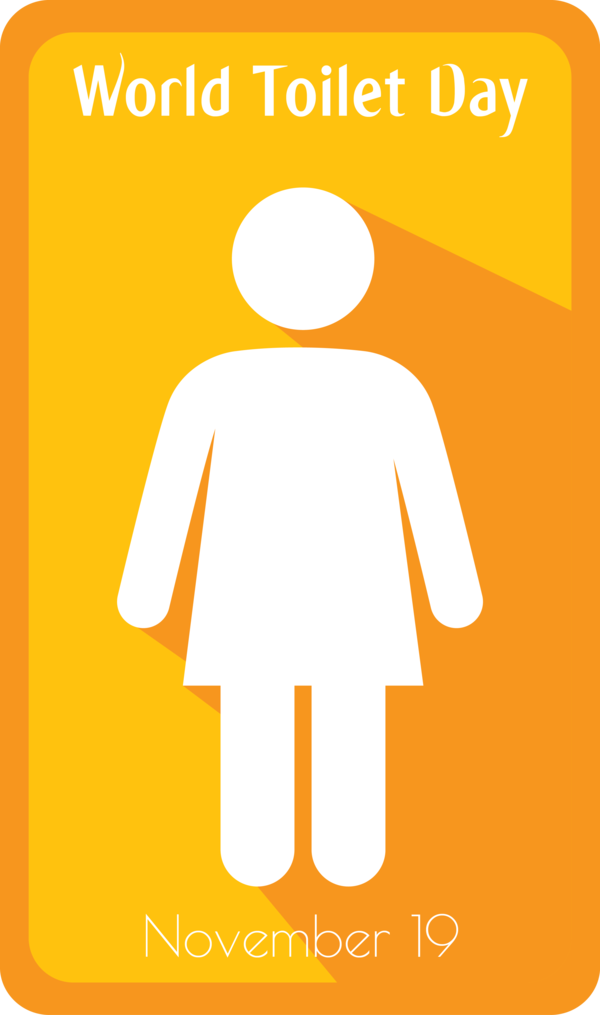 Transparent World Toilet Day Logo Yellow Area for Toilet Day for World Toilet Day