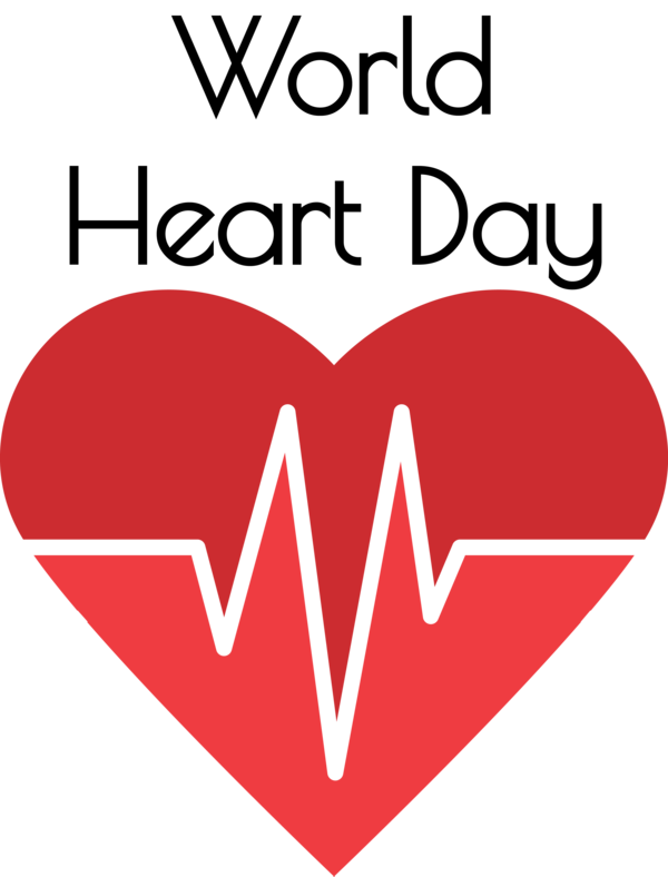 Transparent World Heart Day Logo Line Font for Heart Day for World Heart Day