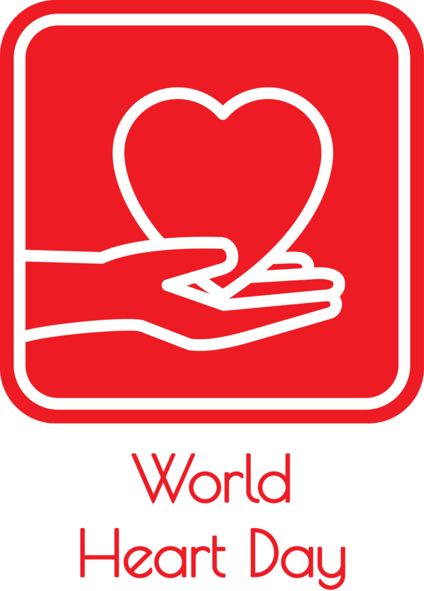 Transparent World Heart Day Logo Text Idea for Heart Day for World Heart Day