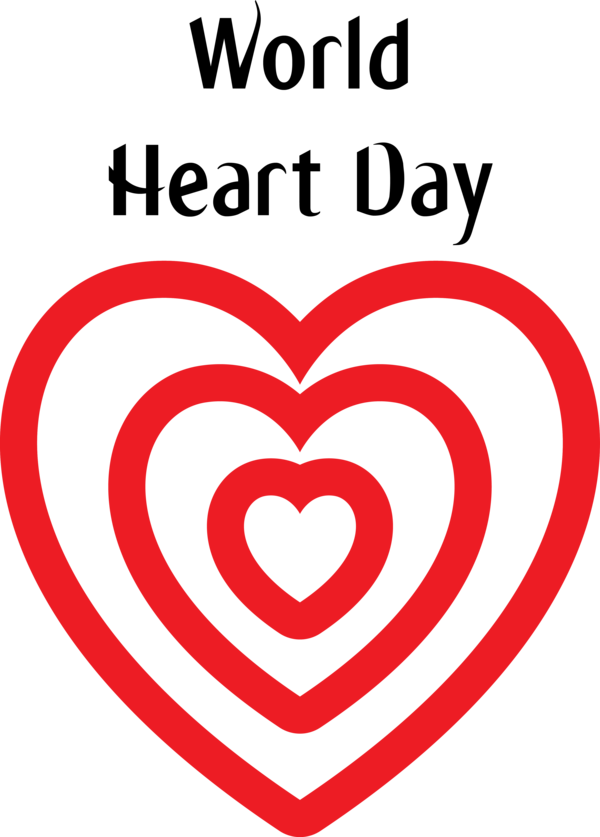 Transparent World Heart Day Line Heart Area for Heart Day for World Heart Day