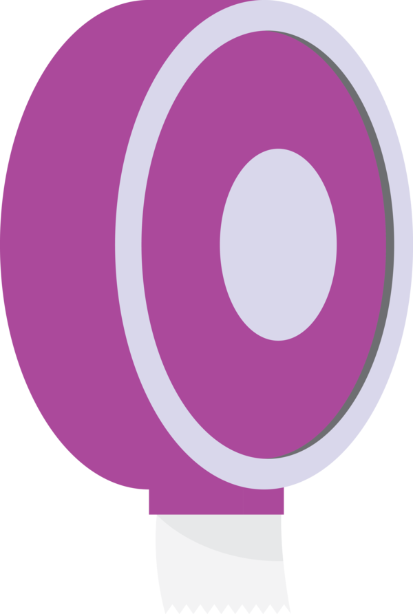 Transparent World Toilet Day Circle Purple Meter for Toilet Paper for World Toilet Day