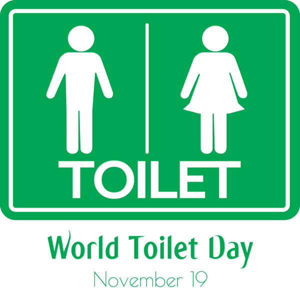 Transparent World Toilet Day Logo Font Design for Toilet Day for World Toilet Day