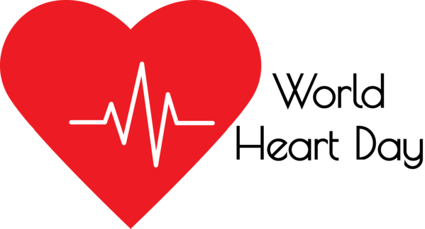 Transparent World Heart Day Logo Valentine's Day Font for Heart Day for World Heart Day